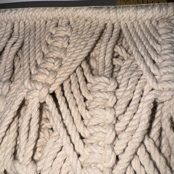 NEW MACRAME TABLE RUNNER 13X85” - Picture 3 of 4